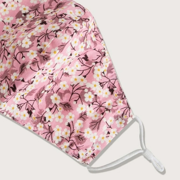 Flower Pattern Face Mask - Picture 4 of 5